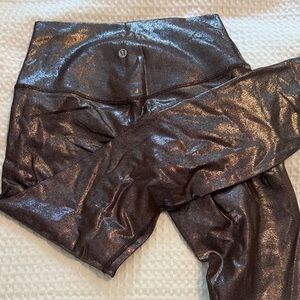 lululemon athletica Shiny Black Leggings